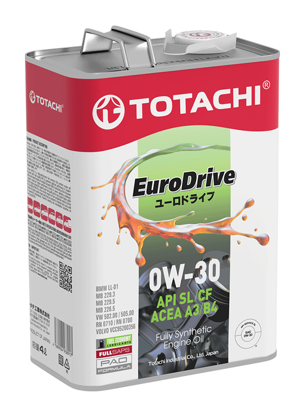 TOTACHI EURODRIVE 0W-30 API SL/CF, ACEA A3/B4