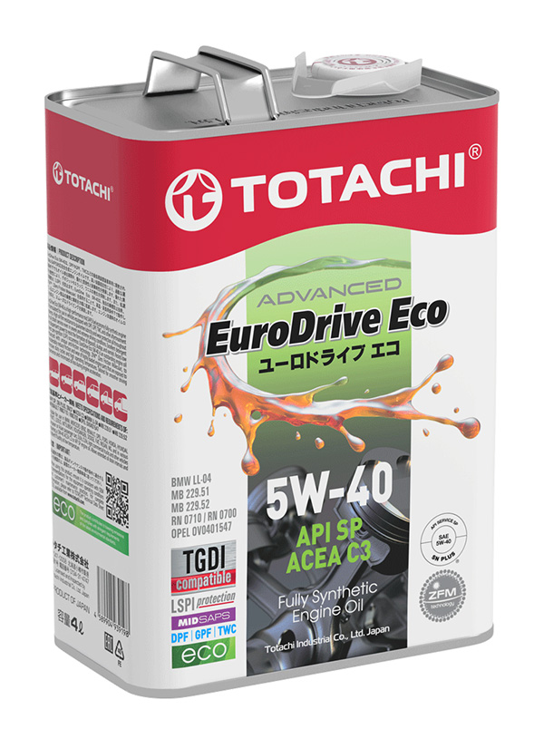 TOTACHI EURODRIVE ECO 5W-40 API SP, ACEA C3